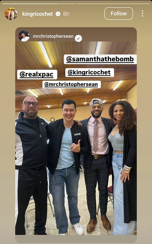 Screengrab of Ricochet's Instagram story [Credit: Ricochet on Instagram]