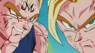 Majin Vegeta and Goku during their fight in the Dragon Ball Z anime (Image via Toei Animation).