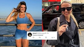 "Insane crossover" - Fans erupt as Mackenzie Dern teaches Hawk Tuah girl how to choke