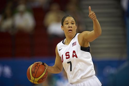 Kara Lawson (7) in action for Team USA vs the Czech Republic during the 2008 Beijing Olympics. Photo: Getty