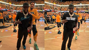Did 50 Cent wear "Free Diddy" t-shirt at Pacers-Knicks Game 4? Closer look at rapper's viral post
