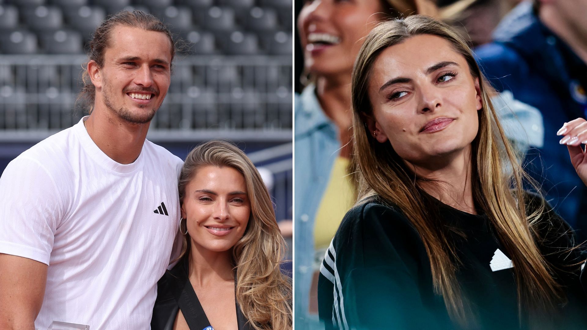 Alexander Zverev with his girlfriend Sophia Thomalla. Source: Getty