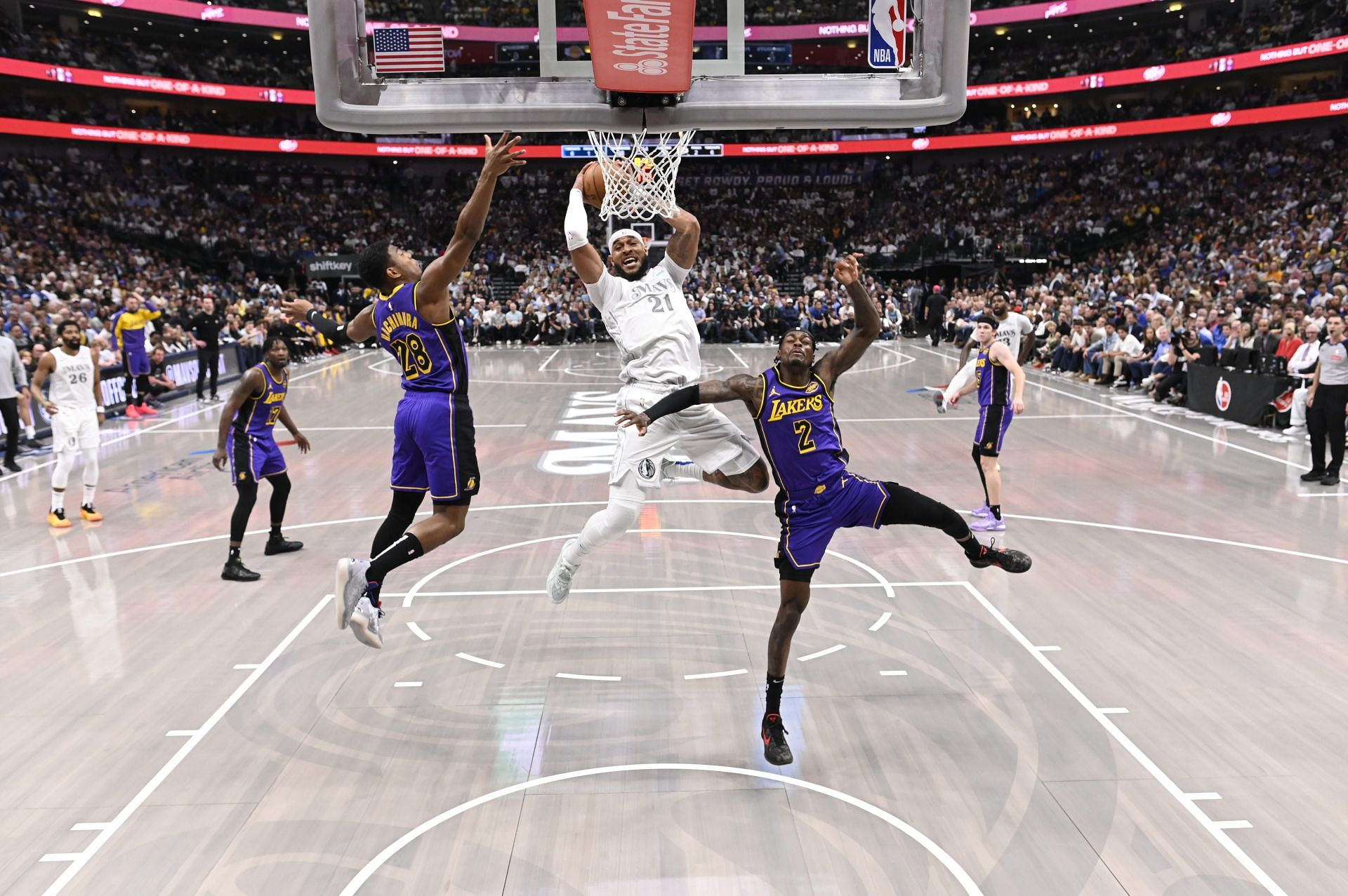 The LA Lakers landing Daniel Gafford believed to be a possibility with the Dallas Mavericks getting the No. 1 pick in the NBA Draft. -- Photo by GETTY