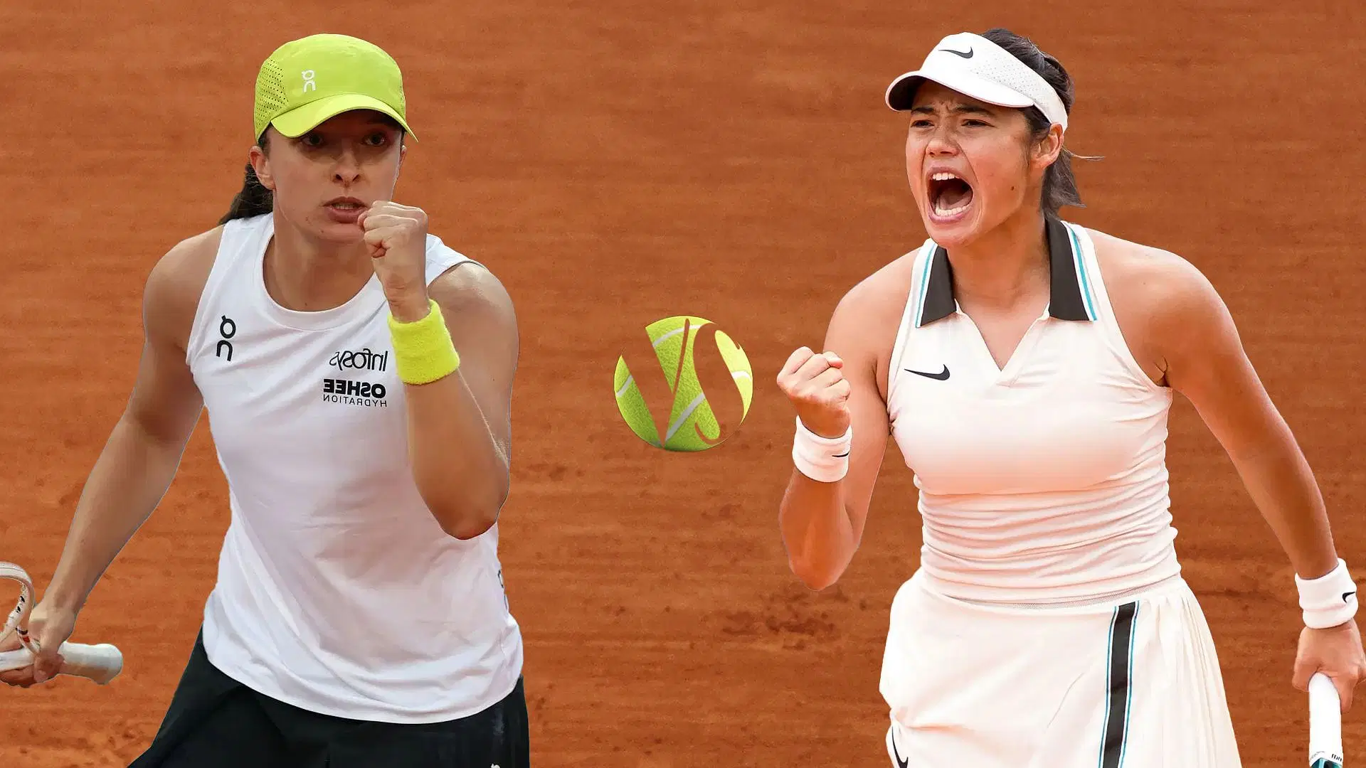 Iga Swiatek vs Emma Raducanu (Source: Getty)