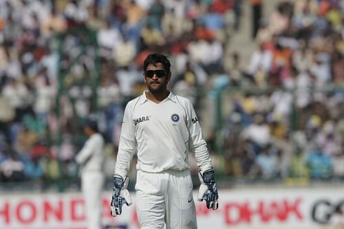 MS Dhoni led India in Tests till 2014. Source: Getty