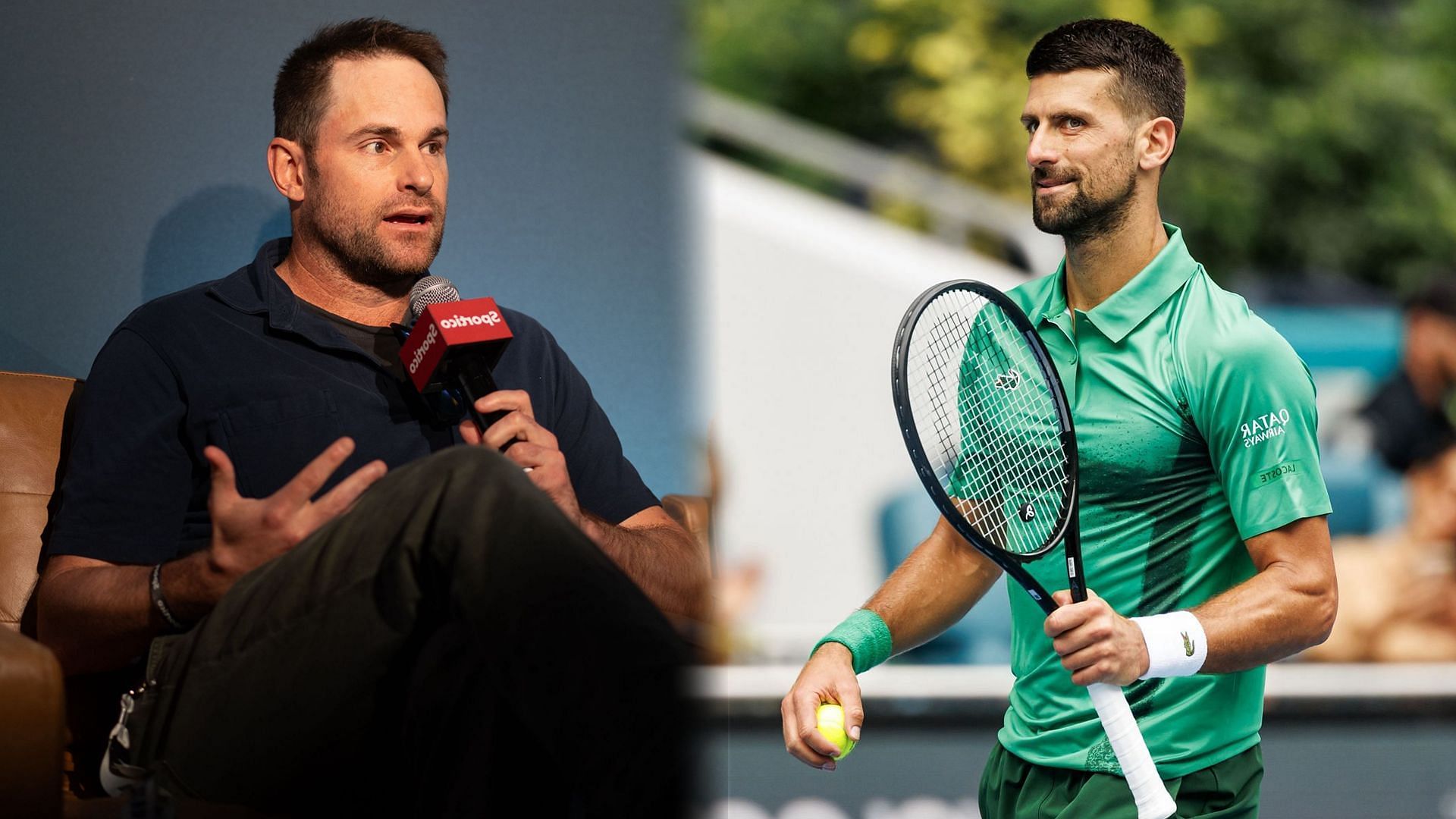 Abdy Roddick and Novak Djokovic (Source: Getty)