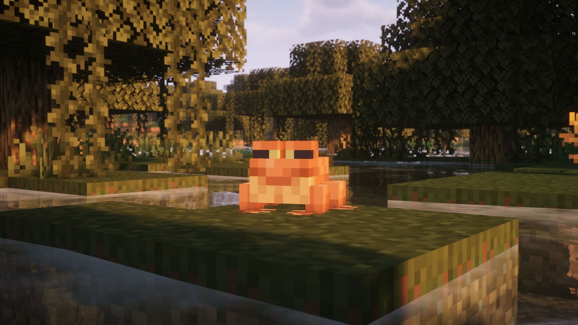 Frog is a unique and funny passive mob in Minecraft. (Image via Sportskeeda Gaming || Mojang Studios)