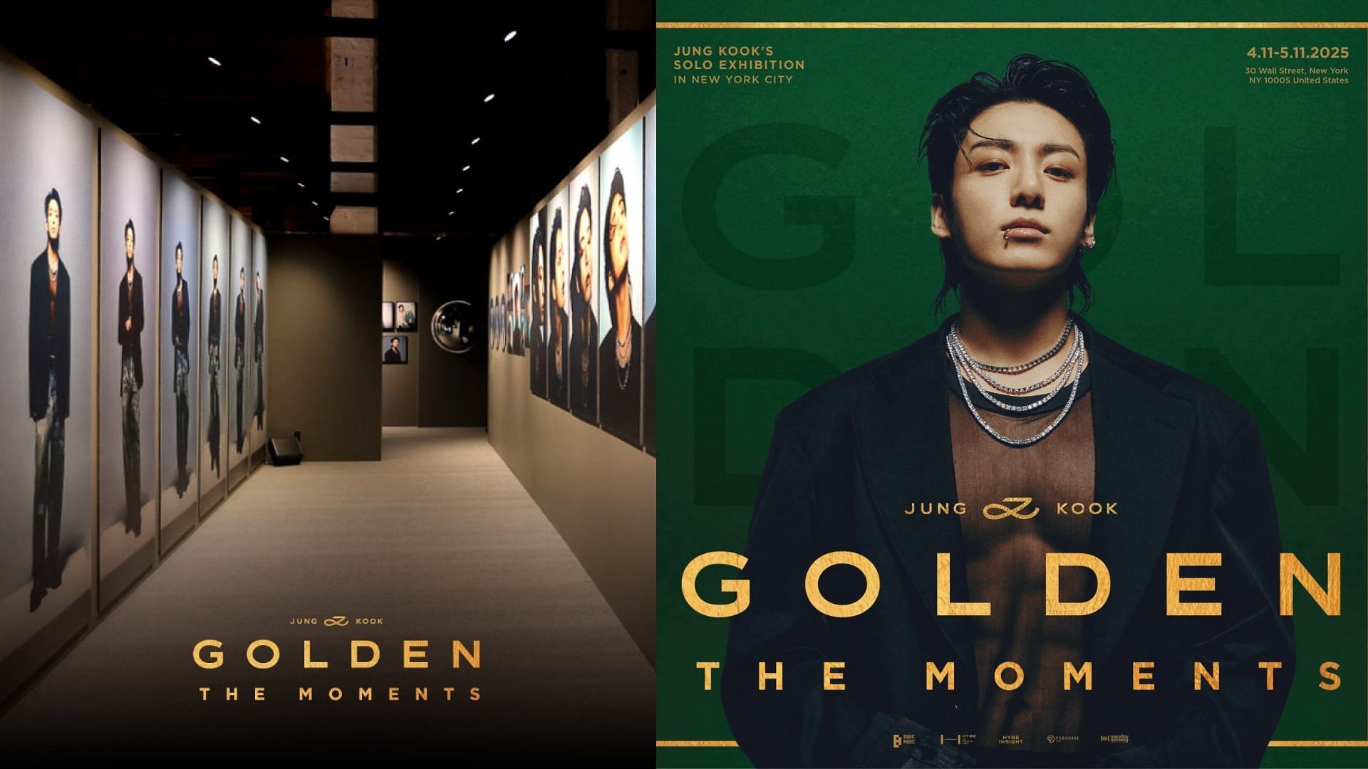 BTS Jungkook&rsquo;s &lsquo;GOLDEN: The Moment&rsquo; NYC exhibition (Image via X/@HYBEINSIGHTtwt)