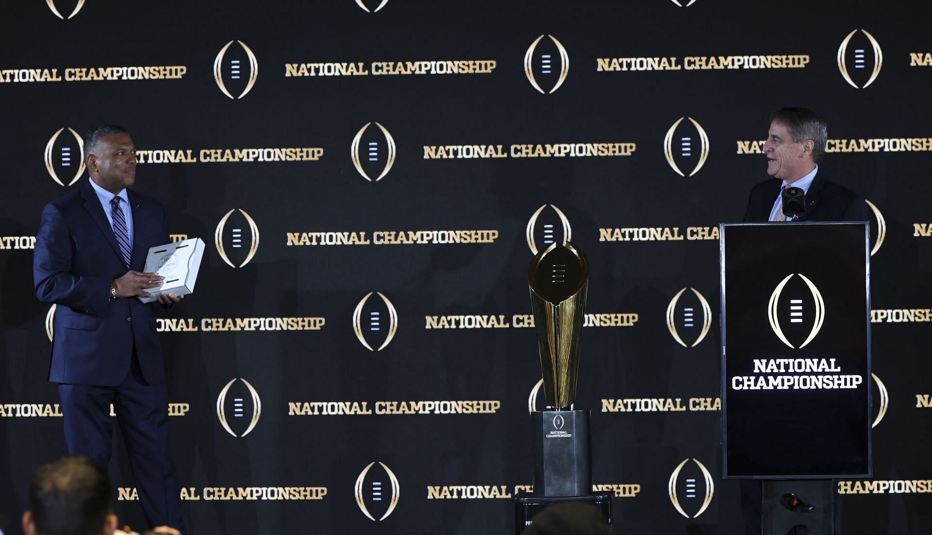 NCAA Football Playoffs Host Committee Handoff News Conference: Atlanta to Miami - Source: Getty