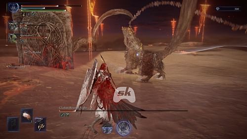 Duel with Gladius in Night time cycle (Image via Sportskeeda Gaming // FromSoftware)