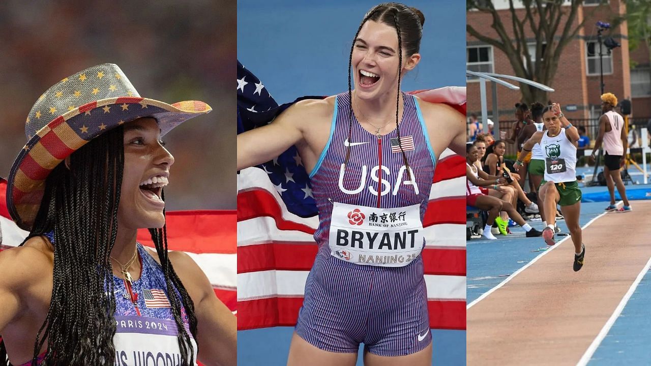Tara Davis-Woodhall, Claire Bryant and Alexis Brown (Image via: Getty and Brown