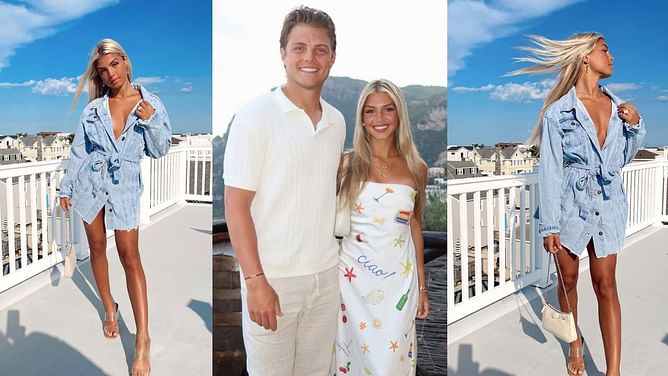 Zach Wilson’s fiancée Nicolette poses in boho-style bikini while partying with friends in Florida