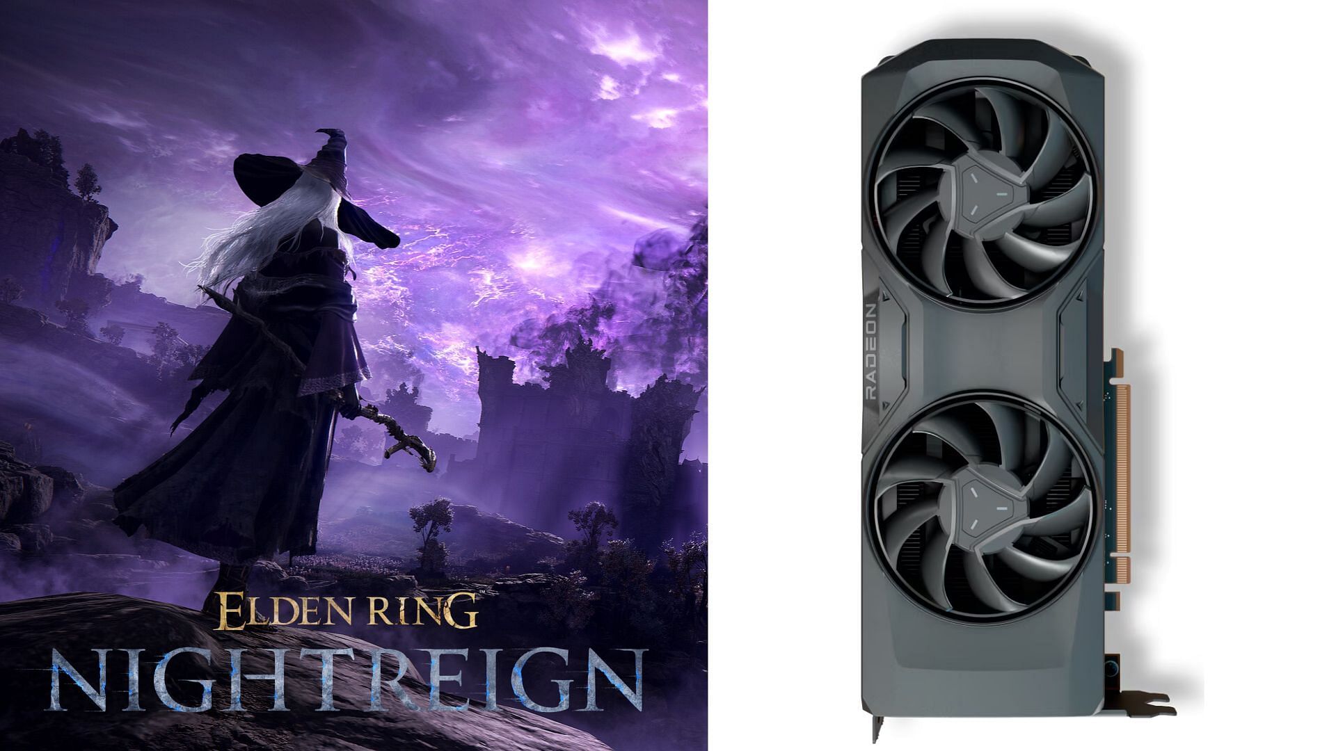 Elden Ring Nightreign runs well on the RX 7700 XT and RX 7800 XT (Image via AMD and FromSoftware)