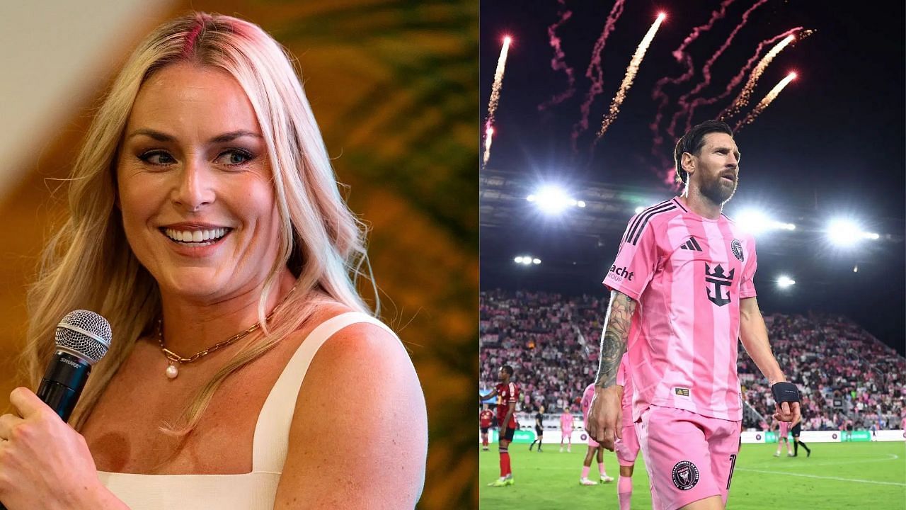 Lindsey Vonn and Lionel Messi (Image via: Both Getty)