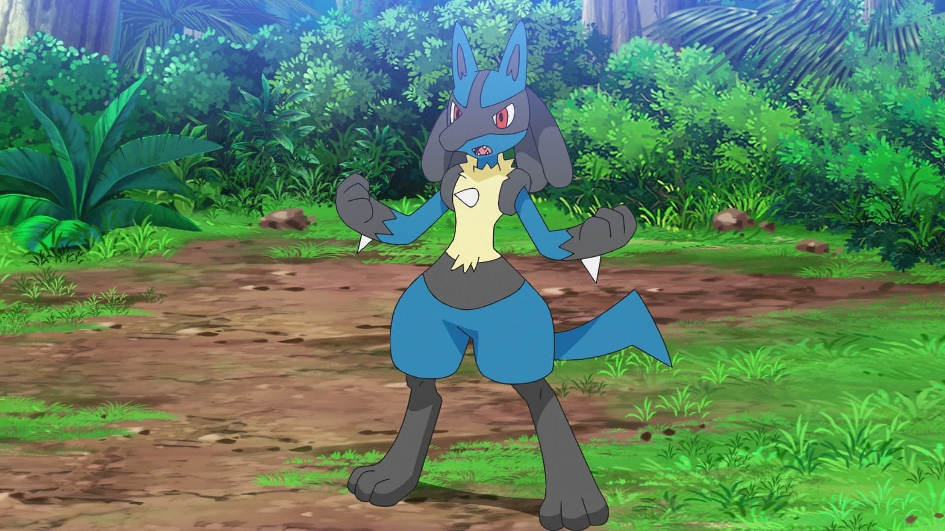 Lucario as seen in the anime (Image via The Pokemon Company)