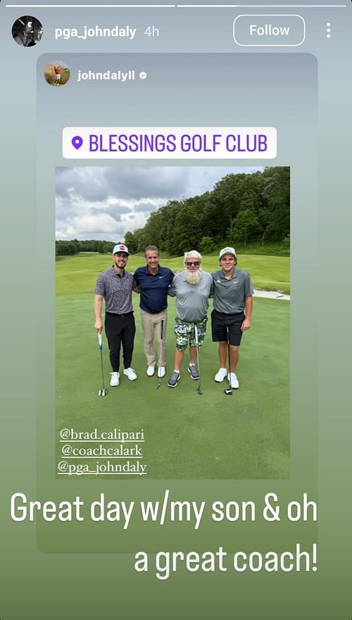John Daly with John Calipari ( via John Daly's Instagram story)