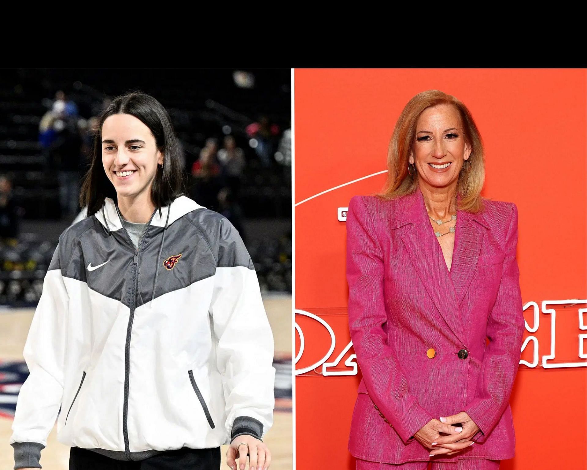 Indiana Fever star Caitlin Clark and WNBA commissioner Cathy En