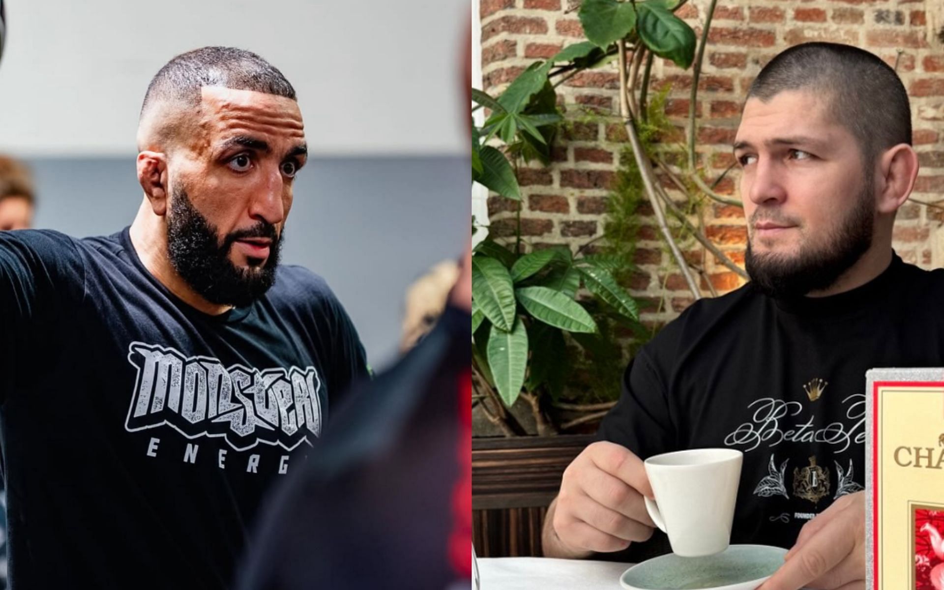 Belal Muhammad (left) and Khabib Nurmagomedov (right). [Images courtesy: @bullyb170 and @khabib_nurmagomedov on Instagram]