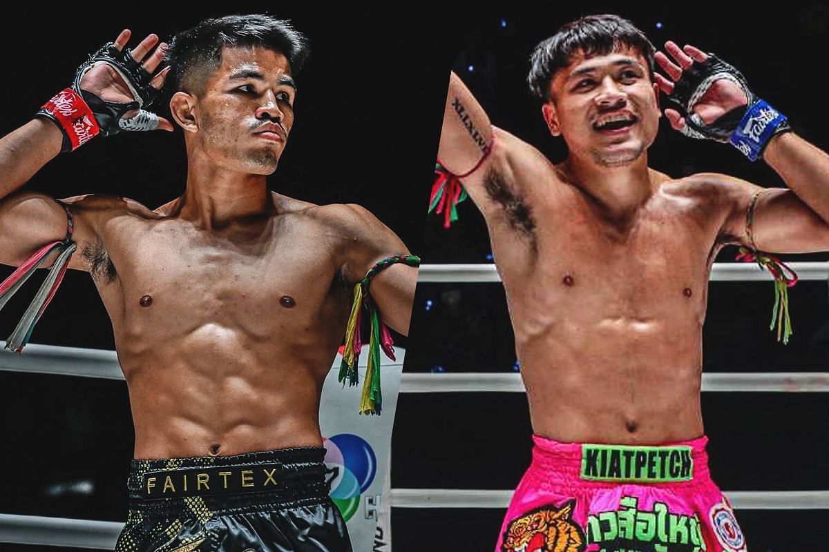 Nakrob (left) Jaosuayai (right) [Photos via: ONE Championship]