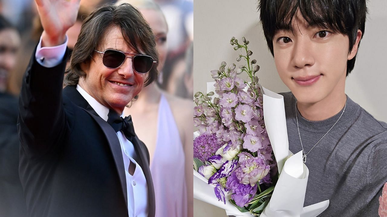 Featuring Jin and Tom Cruise (Image via @jin and @tomcruise/Instagram)
