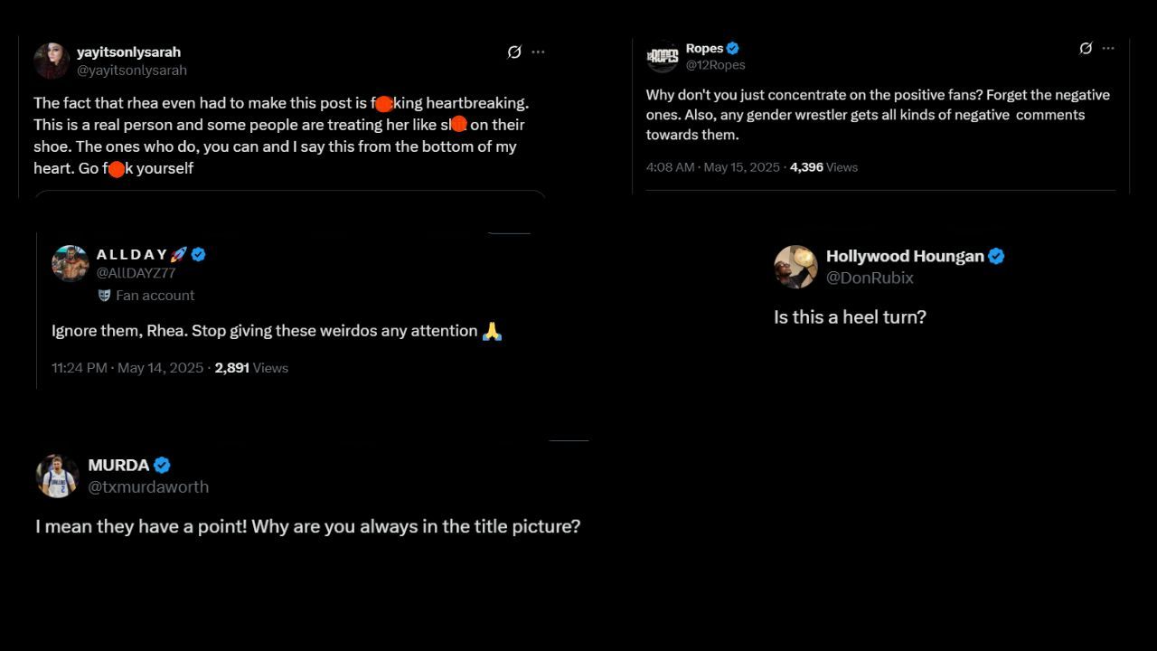 Fans react to Rhea Ripley&#039;s rant on X. [Images via Mami&#039;s X]