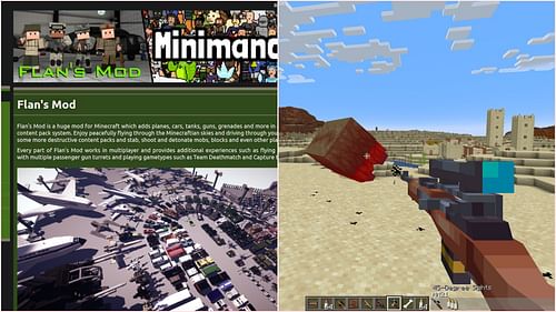 There was an older Flan's Mod that was replaced by a reloaded version. (Image via CurseForge || FlansGames)