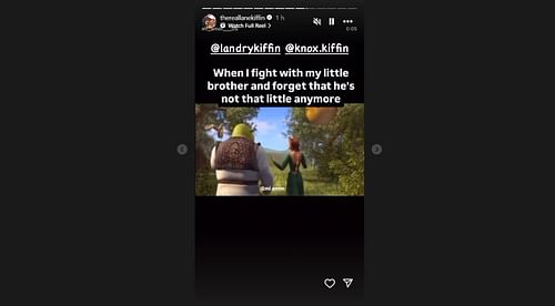Lane Kiffin's IG story
