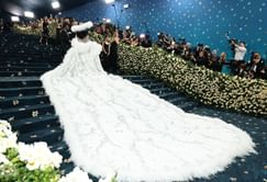 "That's like 20 luxury homeless tents right there" — Internet reacts to Diana Ross' 18-foot gown at Met Gala embroidered with her family’s names
