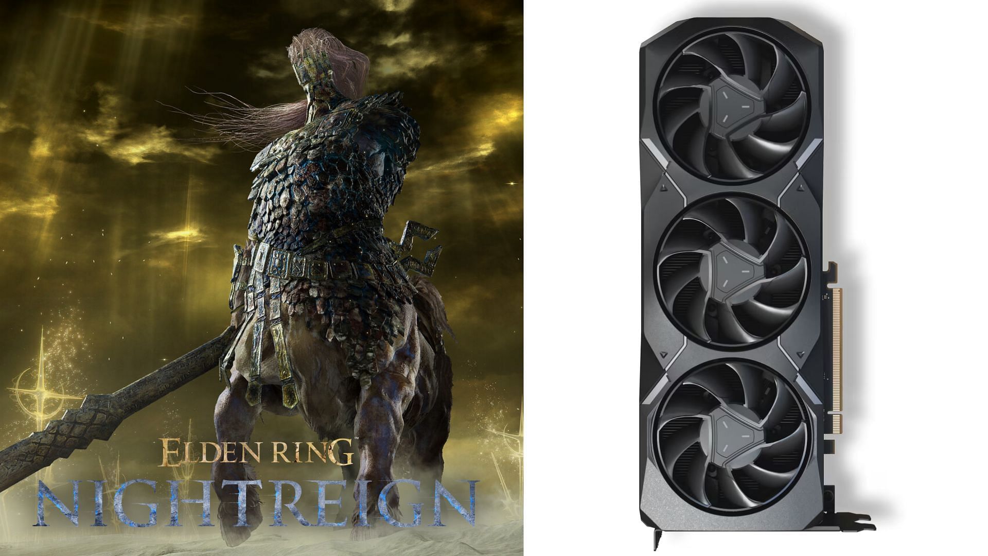 The AMD RX 7900 XT and 7900 XTX are capable gaming GPUs for Elden Ring Nightreign (Image via AMD and FromSoftware)