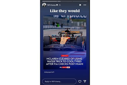 Snapshot of Damon Hill's McLaren tire tricks...Credits-Instagram