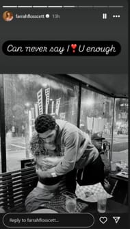 Acaden Lewis' mother, Teya Pompeo, shares a snap of the duo (Image: IG/@farrahflosscett)