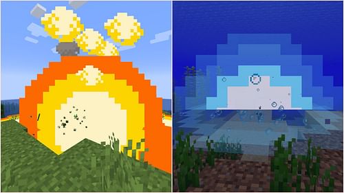 Explosive Enhancement simply changes the way explosions look in the game (Image via Sportskeeda Gaming || Mojang Studios)