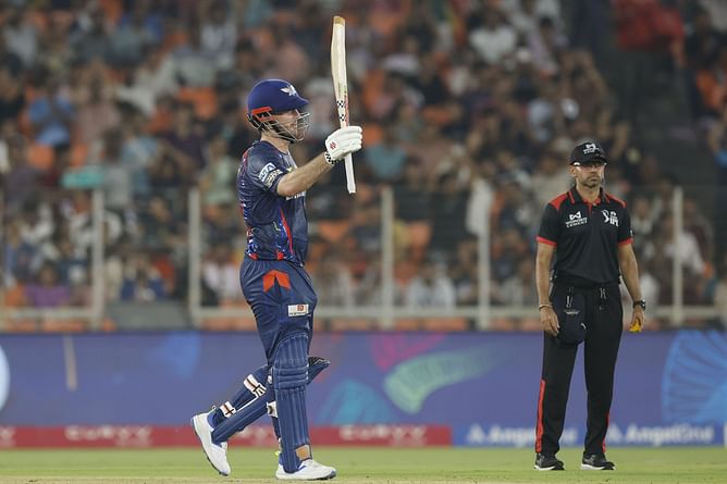 Mitchell Marsh's outstanding 64-ball 117 ends as Sherfane Rutherford takes a fine diving catch in GT vs LSG IPL 2025 match