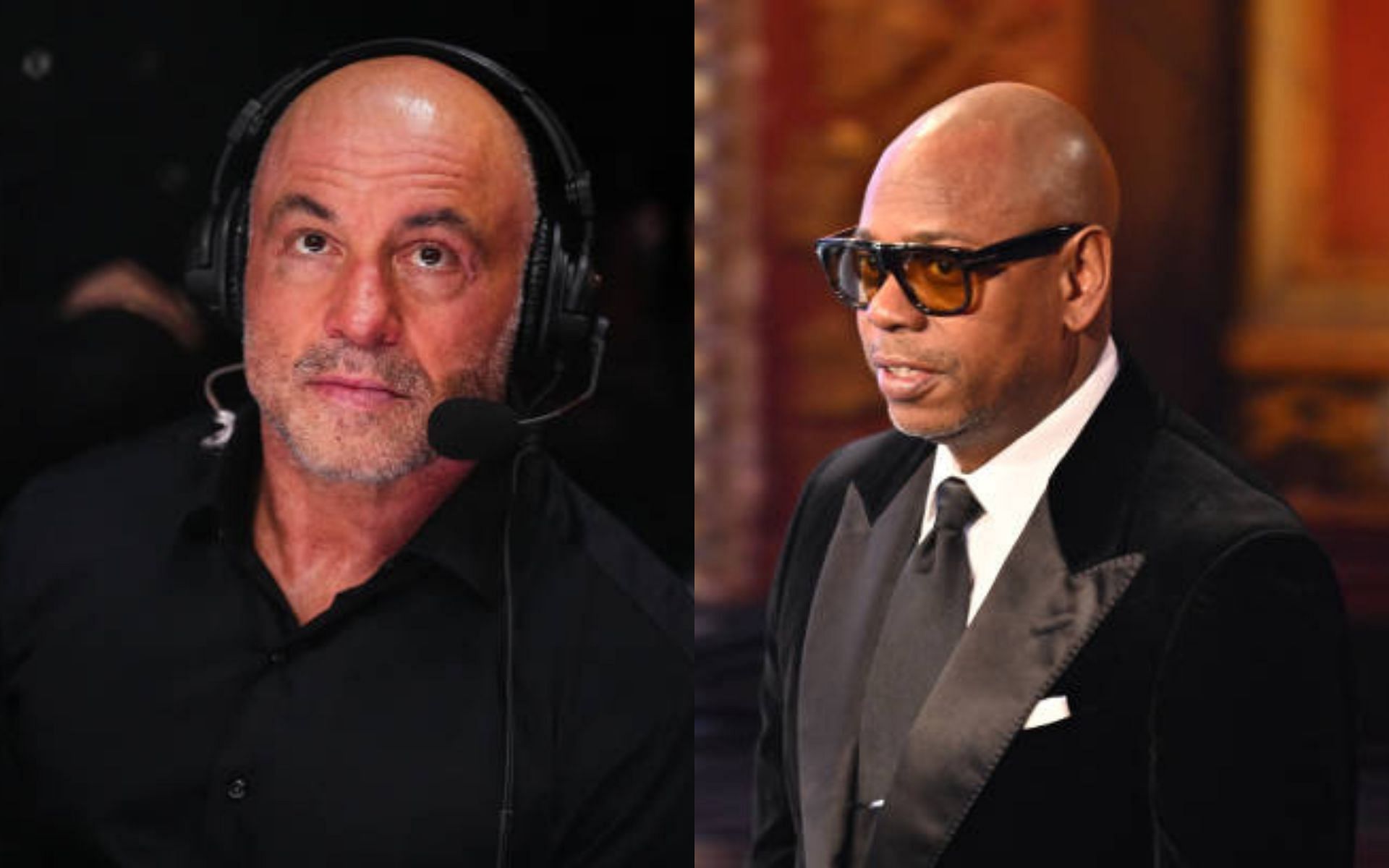 Joe Rogan (left) discusses Times Square meetup with Dave Chappelle (right) [Image credits: Getty Images]