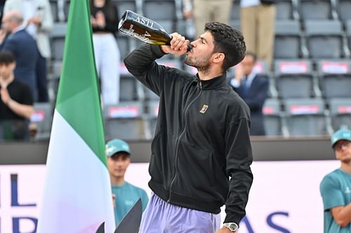 Carlos Alcaraz at the Internazionali BNL D'Italia 2025 - Day Fourteen - Source: Getty