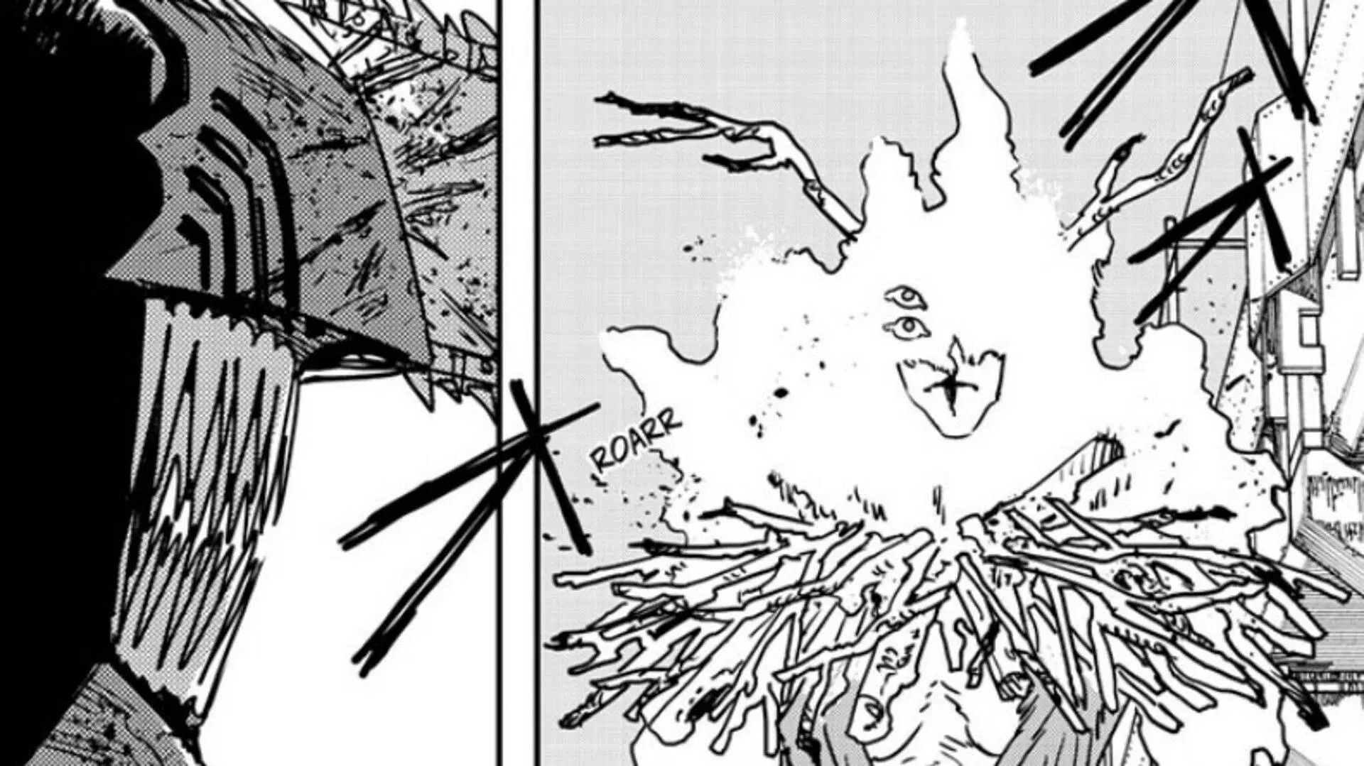 The Fire Devil reveals itself to Denji (Image via Viz Media)