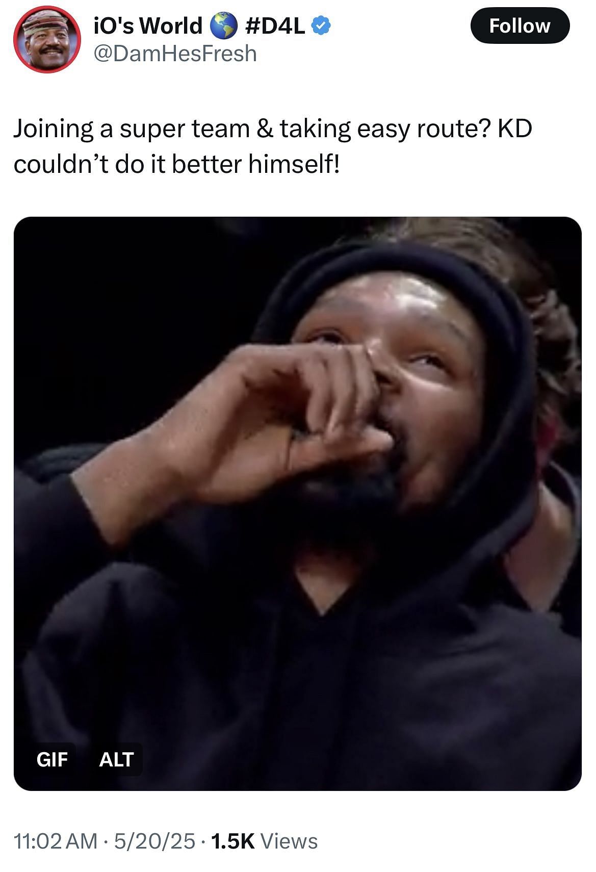 An X user compares Fland to Kevin Durant