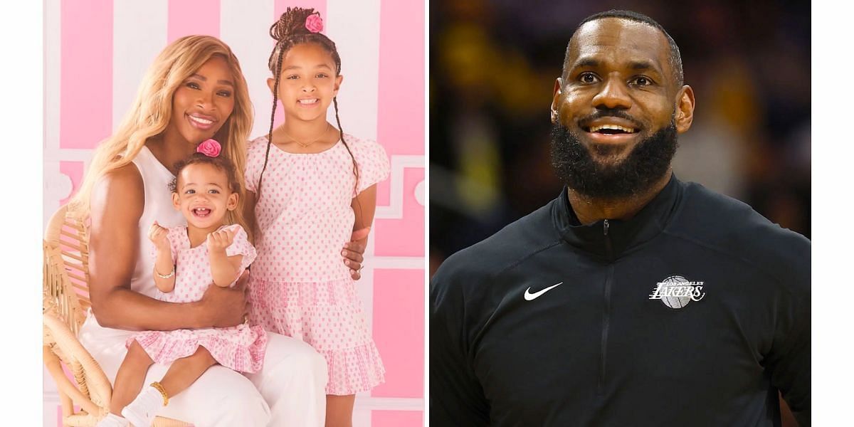 Serena Williams shows her enthusiasm for LeBron James