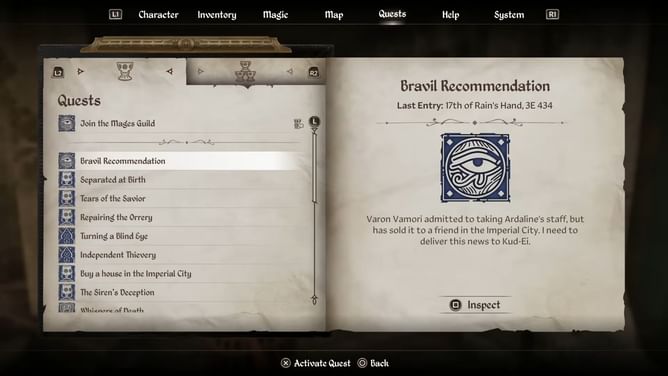 Oblivion Remastered walkthrough: How to complete Bravil Recommendation quest