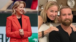 Chris Evert poses in chic outfit for dinner with her son Alex during French Open