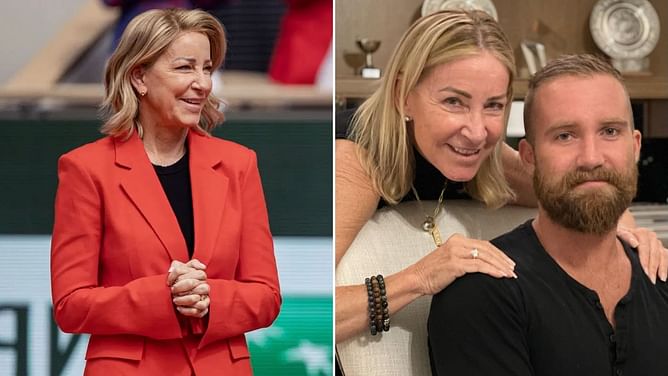 Chris Evert poses in chic outfit for dinner with her son Alex during French Open