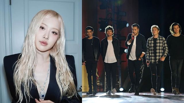 Ros&eacute; and One Direction members (Image via Instagram/@roses_are_rosie and @onedirection)