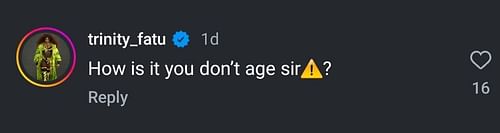 Screengrab of Naomi's comment