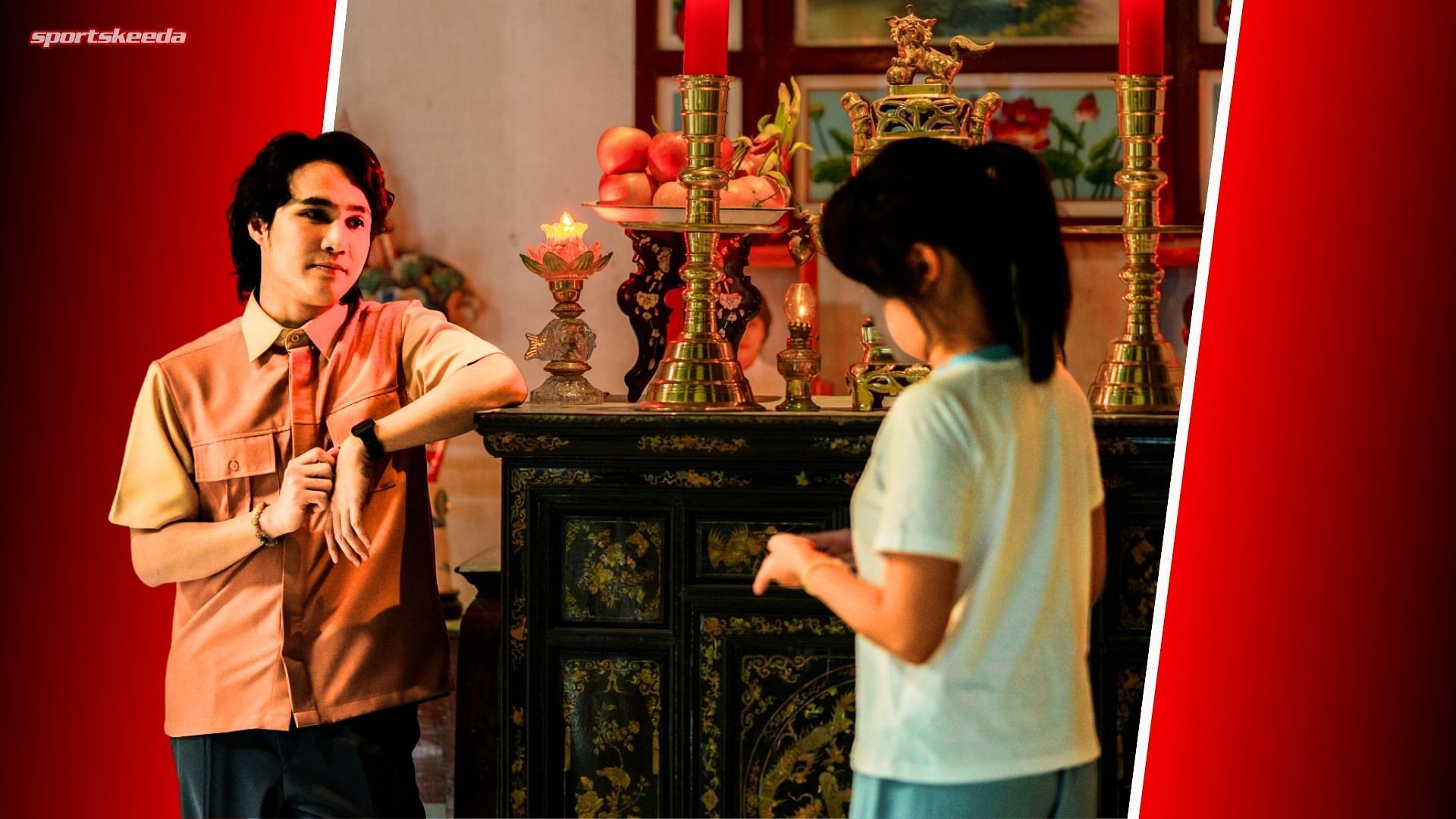 Gia Minh watches over Mỹ Ti&ecirc;n at the family altar, embodying the film&rsquo;s theme of honoring one&rsquo;s roots. (Image via Skyline Media)