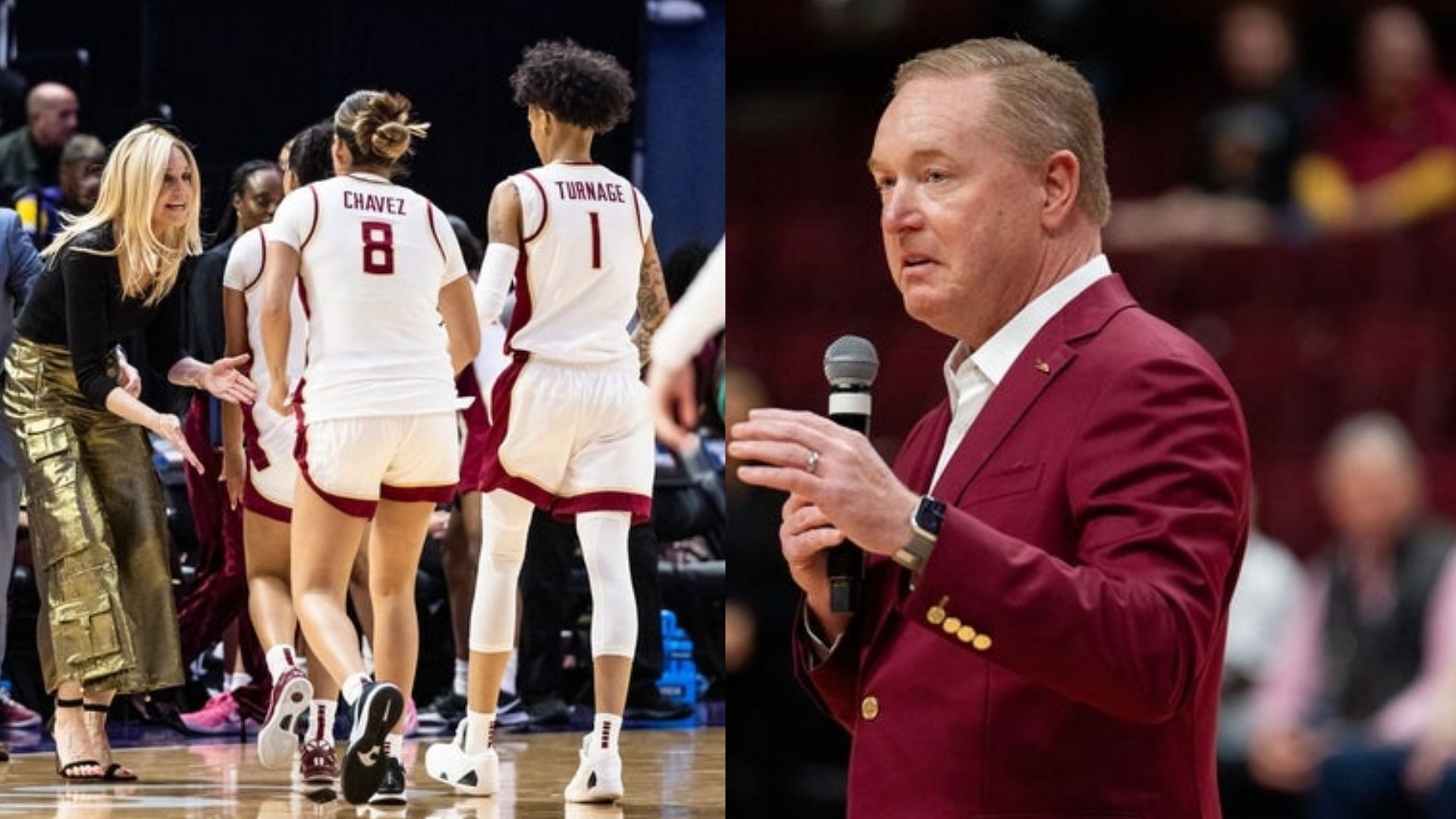 The Florida State team and athletic director Michael Alford