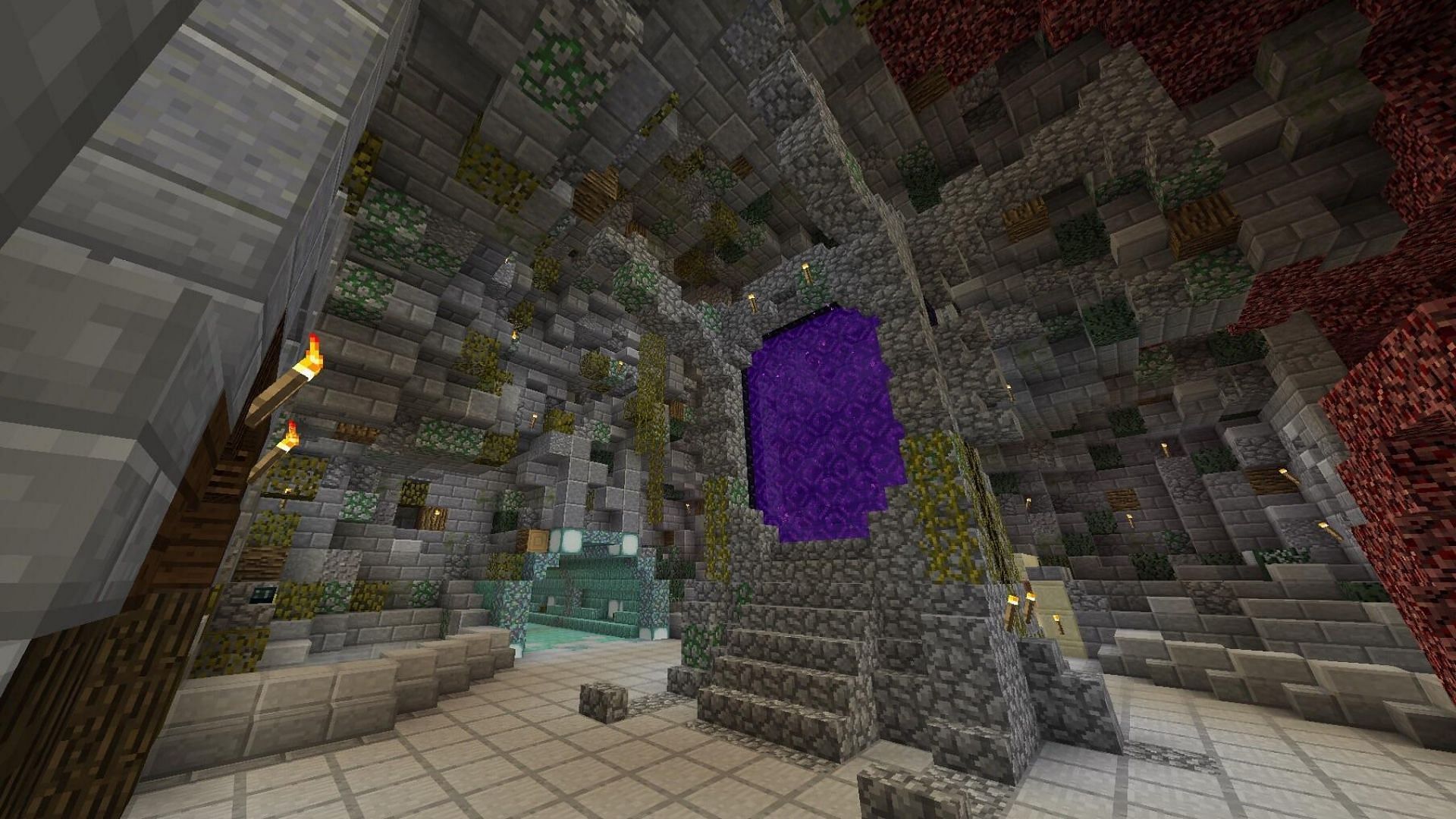 This hub is mostly made up of stone blocks. (Image via Reddit/Drogonita)
