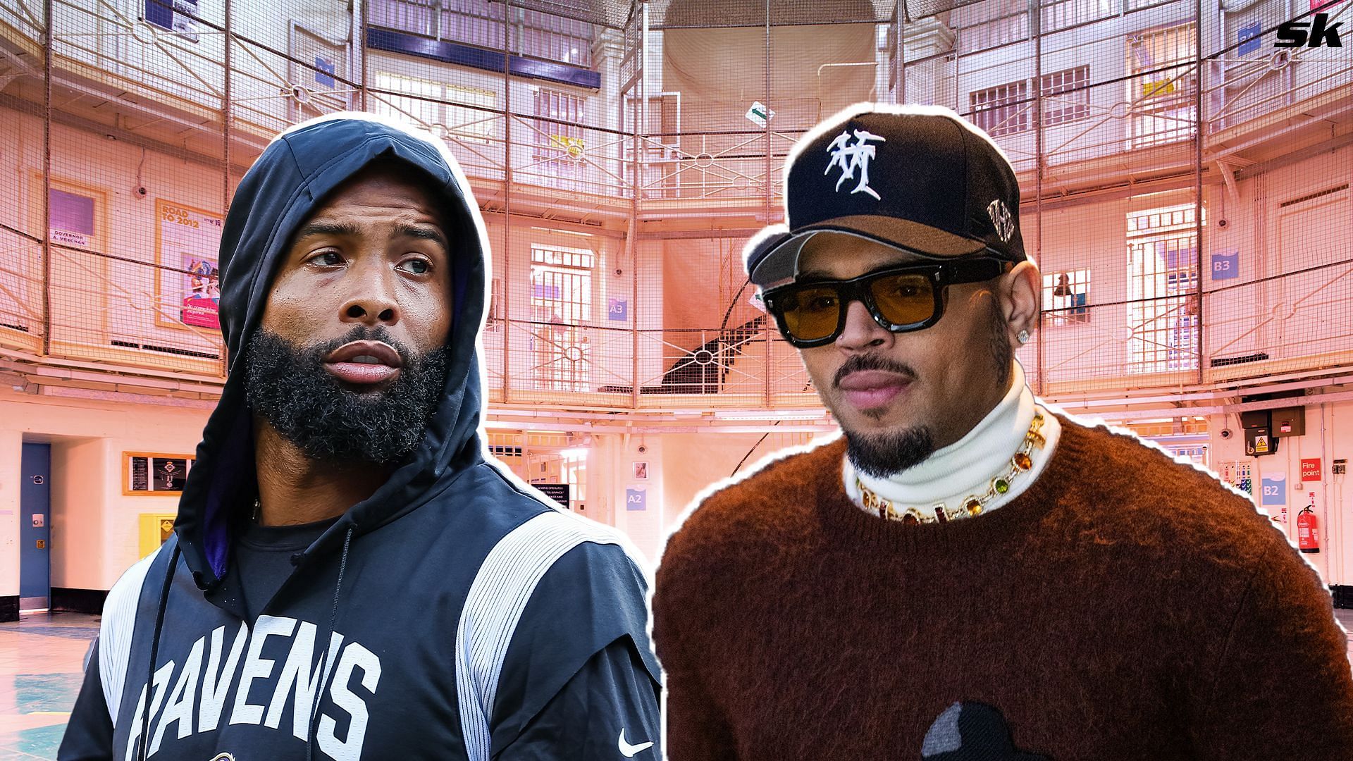 Odell Beckham Jr comes to Chris Brown