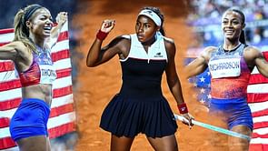 Gabby Thomas, Sha'Carri Richardson salute Coco Gauff after marathon Italian Open SF win