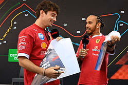 Charles Leclerc drops a one-word reaction to Lewis Hamilton's crash at the F1 Monaco GP