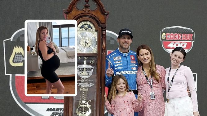 Denny Hamlin's fiancée flaunts baby bump while partaking in Mother's Day trend on IG